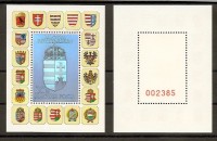 www.europhila-coins.com - 1991  Block  218  b   Hologramm-Staatswappen - mit rote Nr.